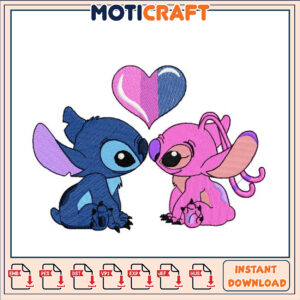 Stitch & Angel Embroidery Design