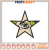 Star Eye Embroidery Design Instant Download