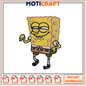 Spongebob Embroidery Design Instant Download