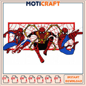 Spider Man Embroidery Design 3 Pack Instant Download