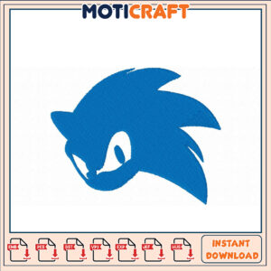 Sonic the Hedgehog Embroidery Design Instant Download File
