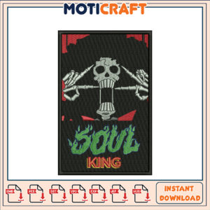 Soul King Skull Embroidery Design