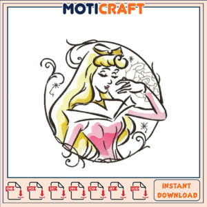 Sleeping Beauty Embroidery Design