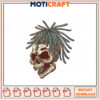 Skull Dreadlocks Embroidery Design