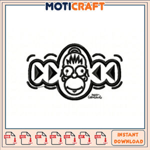 Simpsons Music Embroidery Design