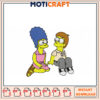 Simpsons Couple Embroidery Design