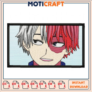 Shoto Todoroki Embroidery Design Instant Download