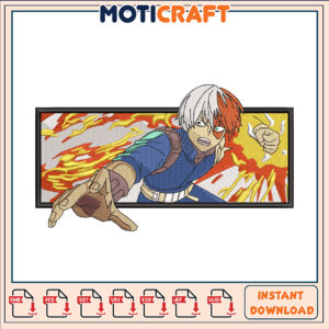 Shoto Todoroki Embroidery Design