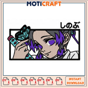Shinobu Kocho Embroidery Design Instant Download