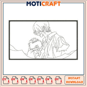 Shanks & Luffy Embroidery Design