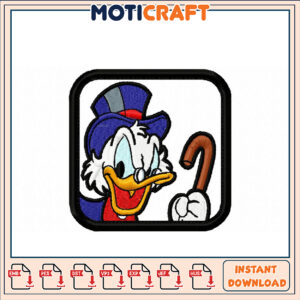 Scrooge McDuck Embroidery Design