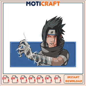 Sasuke Uchiha Embroidery Design
