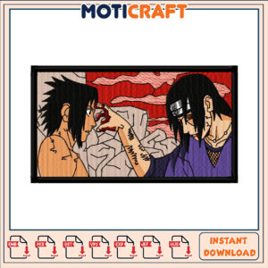 Sasuke and Itachi Embroidery Design Instant Download Art