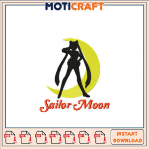 Sailor Moon Embroidery Design Instant Download File SVG