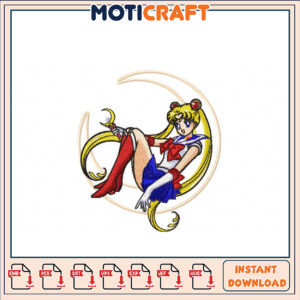 Sailor Moon Embroidery Design Instant Download Art File
