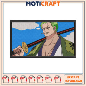 Roronoa Zoro Embroidery Design Instant Download