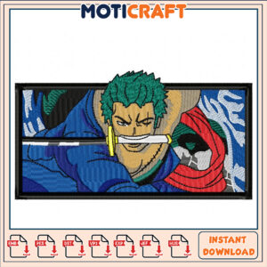 Roronoa Zoro Embroidery Design Instant Download