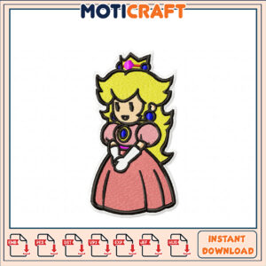 Princess Peach Embroidery Design Instant Download