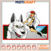 Princess Mononoke Wolf Embroidery Design
