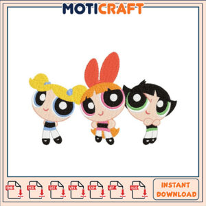 Powerpuff Girls Embroidery Design