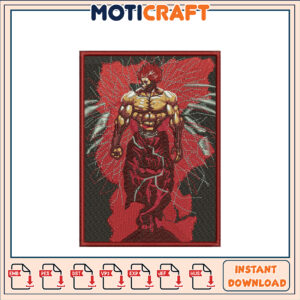 Powerful Character Embroidery Design Instant Download File