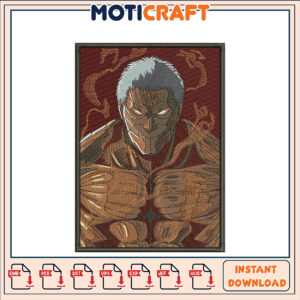 Powerful Character Embroidery Design Instant Download Art