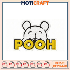 Pooh Bear Embroidery Design Instant Download