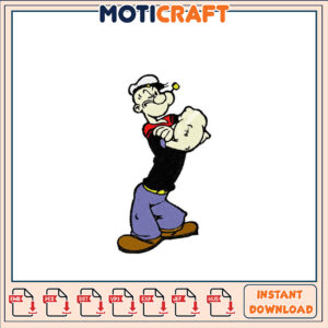 Popeye Sailor Man Embroidery Design Instant Download