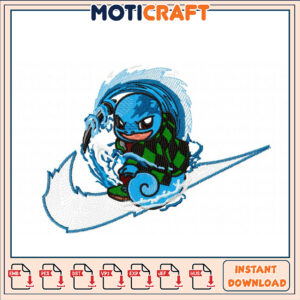 Pokemon Surfing Embroidery Design