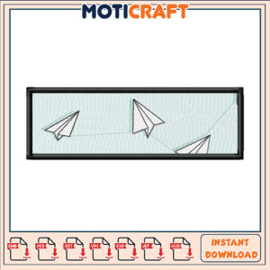 Paper Airplane Embroidery Design Instant Download