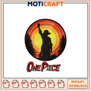One Piece Embroidery Design Instant Download File Format