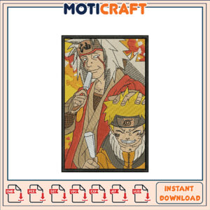 Naruto & Jiraiya Embroidery Design Instant Download