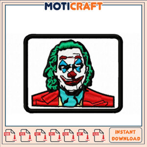 Joker Embroidery Design Instant Download Sewing Art 55x50
