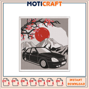 Japanese Car Embroidery Design