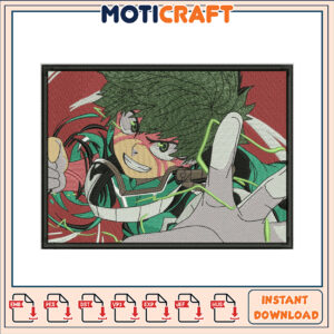 Izuku Midoriya Embroidery Design