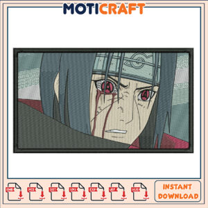 Itachi Uchiha Embroidery Design Instant Download Pattern