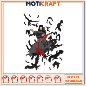 Itachi Crows Embroidery Design