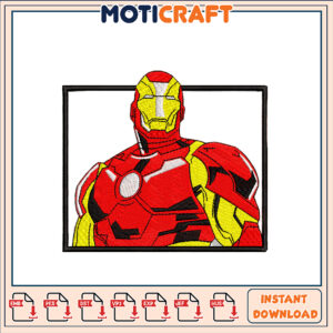 Iron Man Embroidery Design Instant Download for Crafting Fun
