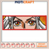 Intricate Embroidery Design of Character with Fierce Eyes