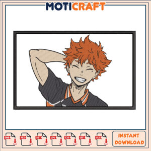 Hinata Shoyo Embroidery Design Instant Download
