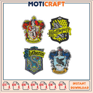 Harry Potter House Crests Embroidery Designs