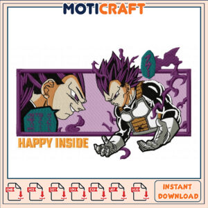 Happy Inside Embroidery Design for Creative Projects Download