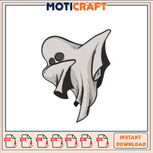 Halloween Ghost Embroidery Design