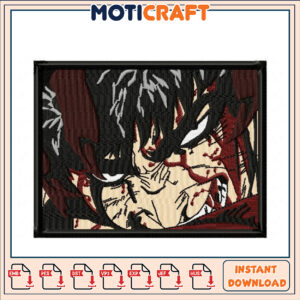 Guts Berserk Embroidery Design Instant Download