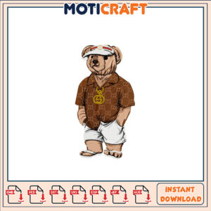 Gucci Bear Embroidery Design Instant Download