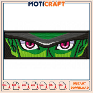 Green Eyes Embroidery Design Instant Download
