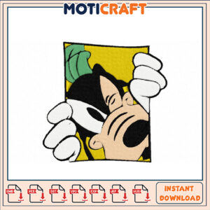 Goofy Embroidery Design Instant Download