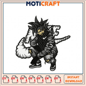 Goku Streetwear Embroidery Design