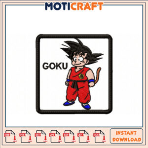 Goku Embroidery Design Instant Download