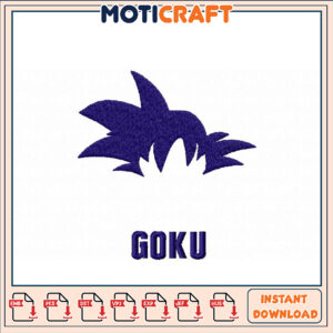 Goku Embroidery Design Instant Download for Crafting Fun
